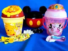ディズニーリゾート　ポップコーンバケット3個セット　ストラップ付