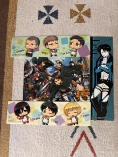 進撃の巨人 ポストカードとステッカー