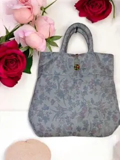 大島紬リメイクミニボストンバッグ