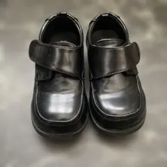 黒　フォーマルシューズ マジックテープ　18センチ
