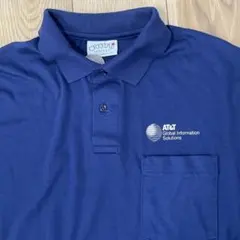 90s USA製　AT&T 企業　ネイビー ポロシャツのサムネイル