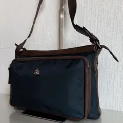 FUJITAKA フジタカ ショルダーバッグ ナイロン　レザー　ダークネイビーのサムネイル