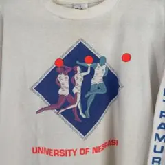 【USA製】1990年製 GM カレッジ長袖Tシャツ 企業ロゴ ボロ 雰囲気系のサムネイル