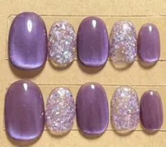 マグネットネイルチップ　紫10
