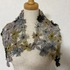 花モチーフで作ったストール