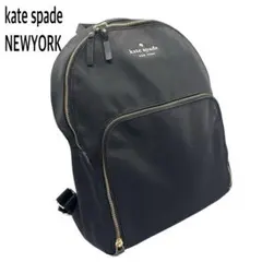 【美品】ケイトスペード ナイロンリュック 黒 A4収納可 軽量 大容量