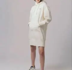 ラコステ LACOSTE フード付きワンピース サイズ36 ホワイト