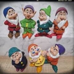 ビンテージBikin 7人の小人 7体セット フィギュア　ソフビドール 七人の小人 ソフビ フィギュア 人形 7体セット ディズニー