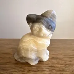 ボルケーノアゲート 猫 カービング 彫刻 火山瑪瑙 天然石 - メルカリ