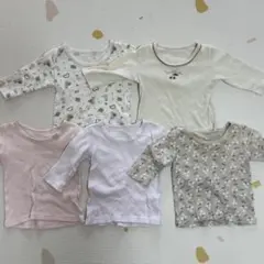 長袖Tシャツ 肌着 80cm 5枚セット まとめ売り 女の子