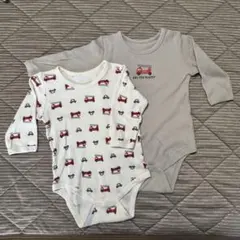 長袖ロンパース肌着2枚セット 80㎝