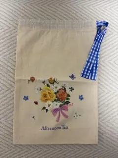 Afternoon Tea 巾着袋 花柄 アヒル ギンガムチェックのサムネイル