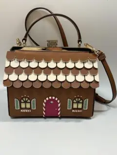 【極美品】ケイトスペード ジンジャーブレッドハウス お菓子の家バッグ 2way