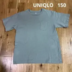 UNIQLO 150 Tシャツ　うすいグリーン