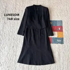 LUNESOIR 東京ソワール　ブラックフォーマル　ワンピーススーツ　礼服　7号