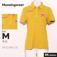 美品 Munsingwear トップス ポロシャツ　半袖　ロゴ刺繡　アップリケのサムネイル