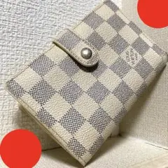 ルイヴィトン がま口 二つ折り財布 ダミエアズール ポルトフォイユ ヴィエノワ