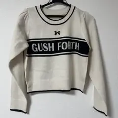 リボン刺繍ロゴニットトップス[tu971]