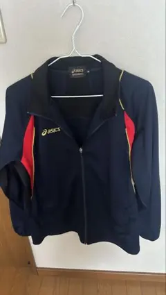 asics アシックス トラックジャケット ネイビー レッドのサムネイル