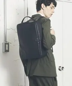 LEEL「GRAIN LEATHER」バックパック　レザースクエアビジネスバックのサムネイル