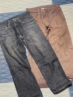 calee denim Black＆brown セット 34(L相当)のサムネイル
