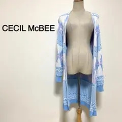 CECIL McBEE 幾何学模様 ロングカーディガンのサムネイル
