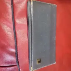 dunhill 黒 レザー 二つ折り財布