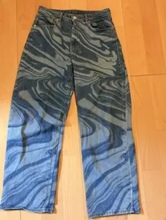 HIGHEST RISE BAGGY JEANS 波模様デザインのサムネイル
