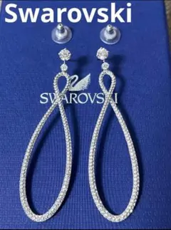 Swarovski Infinity Pierced Hoop ピアス