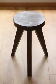 WHITE_WOOD_STOOL #2天然木 無垢材 三本脚 スツール - メルカリ