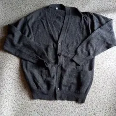 品質良し★UNIQLO Vネックカーディガン　ウール100%　メンズM