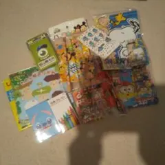 子供向け文房具、折り紙セット キャラクター付き