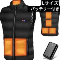 電熱ベスト 前後9箇所発熱 軽量 モバイルバッテリー USB 3段階温度調整