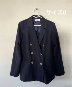 早い者勝ち♡SNIDEL Sustainableダブルジャケット 紺ブレサイズ0