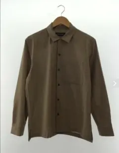 ナノユニバース【洗える】ポリエステル ウール 開襟 グレンチェック シャツ