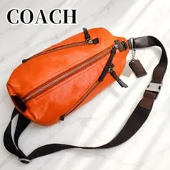 COACH コーチ トンプソン ショルダーバッグ ボディバッグ レザー