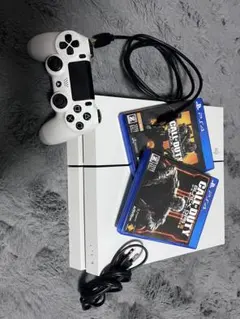 PS4 本体 ホワイト コントローラー ソフト2本付き