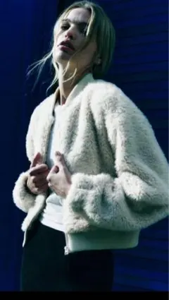 ZARAクロップドボアプードルファーブルゾン