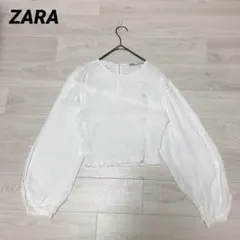 【ZARA】ザラ　レディース　ブラウス　カットソー　異素材　XS