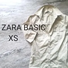 【美品】 ザラ ベーシック サファリ シャツ XS 古着
