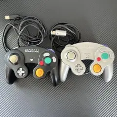 ゲームキューブコントローラー 黒・銀　2個セット
