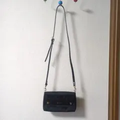ラシット　お財布ショルダーバッグ　ブラックネイビー　ミニショルダーバッグ