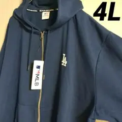 4L【値下げ】ドジャース　MLB　大谷翔平　ビッグロゴ　フルジップ　パーカー
