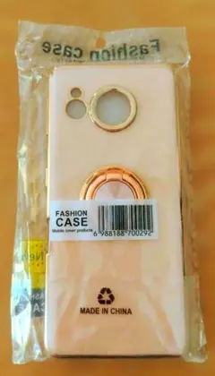 【新品】Andoroid　SNESE7スマホケース リング付シェルピンクゴールド