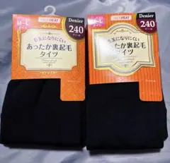 あったか裏起毛タイツ240デニール2枚