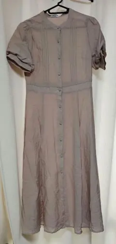 Hudson honey 半袖シャツワンピース Mサイズ 薄いベージュ