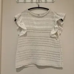 ZARA ノースリーブ トップス ホワイトのサムネイル