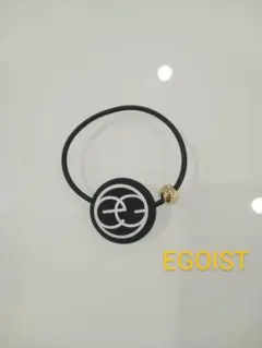 EGOIST ヘアゴム ロゴプレート ブラック ゴールドのサムネイル