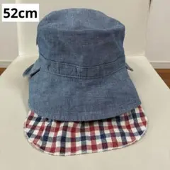 Combi mini コンビミニ 日よけ付き 帽子 52cm ブルー 綿100%のサムネイル