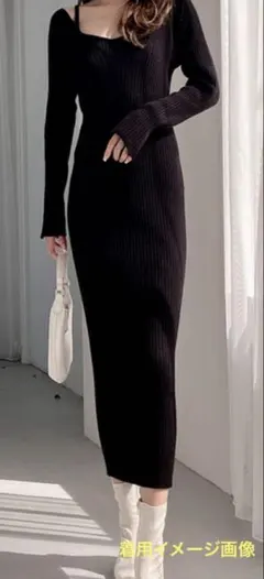 [新品]GRL ロングニットワンピース Lサイズ